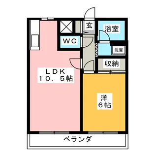 リナス美女木【4階】の間取り
