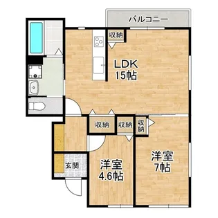 コスモ西今川【2階】の間取り