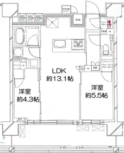 オーベルアーバンツ秋葉原(新築・未入居!)【9階】の間取り