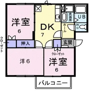 Dカントリーハイツ【2階】の間取り