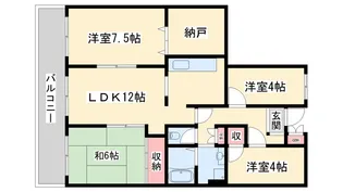 カサベルデ加古川【1階】の間取り