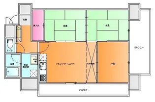 朝日プラザ本町【11階】の間取り