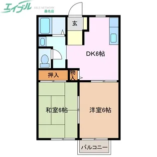 ムーンリバーサイドA棟【2階】の間取り