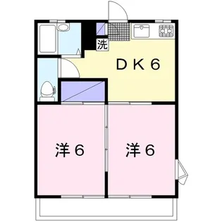 オークスビレッヂA【2階】の間取り