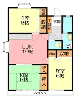 クロッシング・イシイ【2階】の間取り