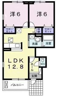 メゾンジュネスA【1階】の間取り