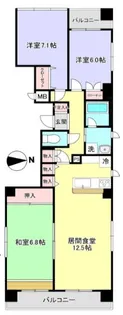 マルソ松が谷【9階】の間取り