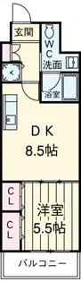 プラウランド堀田【3階】の間取り