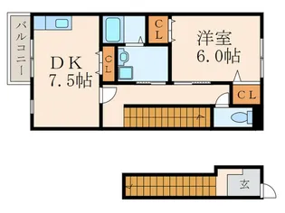 ソレジオ頃末【2階】の間取り