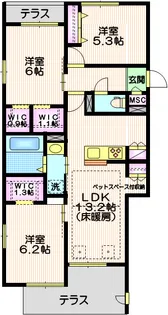 Park Villa M【1階】の間取り