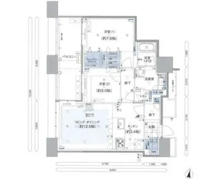 アイランドシティオーシャン&フォレストタワーレジデンスWEST棟【36階】の間取り