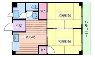 コーポ岸部【4階】の間取り