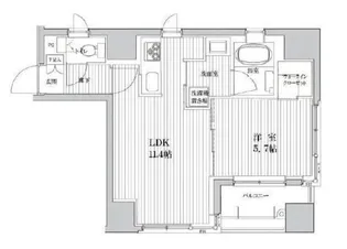 ジュイール東京八丁堀【9階】の間取り