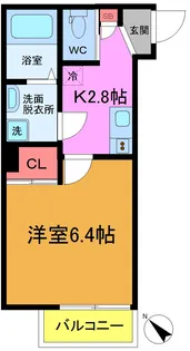 ヴォーグ市川【2階】の間取り