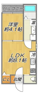 香里園駅歩6分!築浅の綺麗なお部屋×安心のオートロック付【3階】の間取り