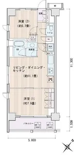 エスティメゾン豊洲レジデンスE【8階】の間取り