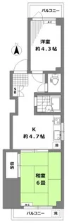 永福町フラット【3階】の間取り