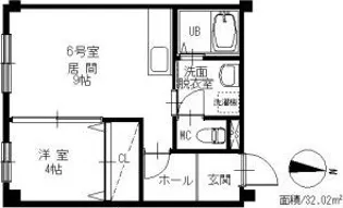アップルコートS11【2階】の間取り