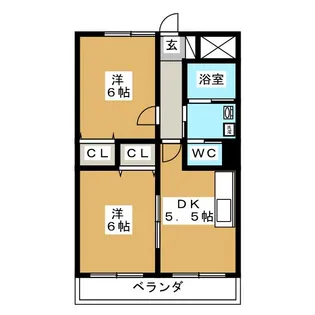 ヴィラコンテッサ下島【2階】の間取り