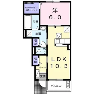 サンライズ大宮I【1階】の間取り