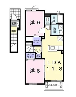 ラフレシールメゾンA【2階】の間取り
