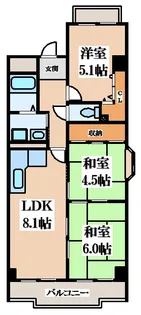 サンマンション楠公【4階】の間取り