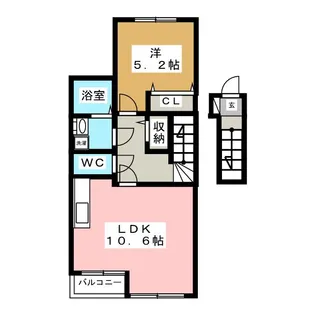 プランドール錦町【1階】の間取り