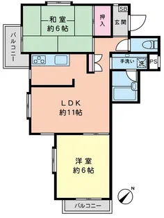 ハイライズ西船 弐番館【1階】の間取り