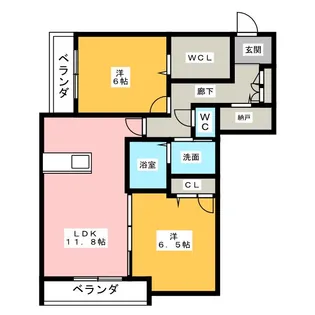 リアン【3階】の間取り