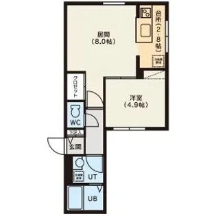 CASTELLODELSOLE【1階】の間取り
