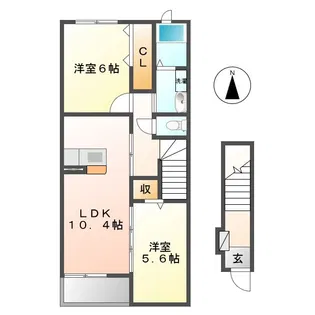 ルピナス C【2階】の間取り