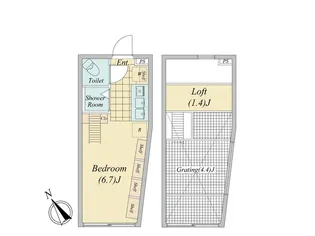 GRANDE赤塚【2階】の間取り