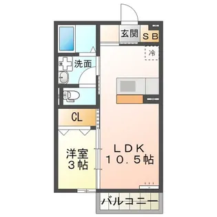 レセンテ白子【2階】の間取り