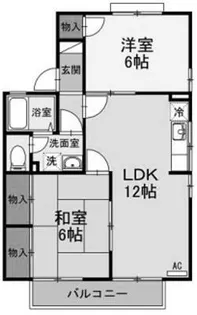 エスポワール34 F棟【2階】の間取り