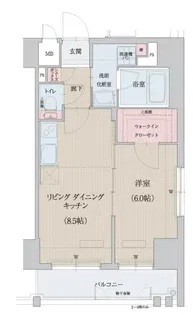 ベラジオ四条通【5階】の間取り
