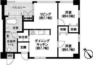 フェイズインネクスト山王【5階】の間取り