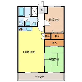 岐阜県岐阜市鷺山東1【マンション】の間取り