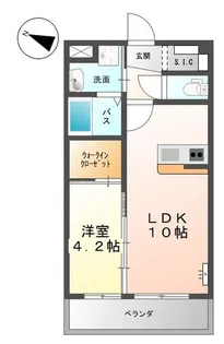 ラ・ポール【1階】の間取り