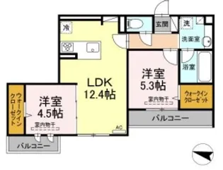 アミティエS【2階】の間取り