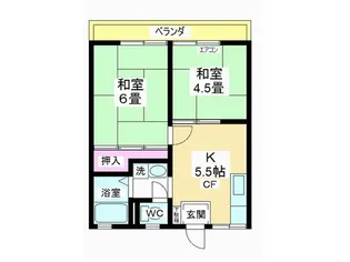 岡本コーポB (1)【2階】の間取り