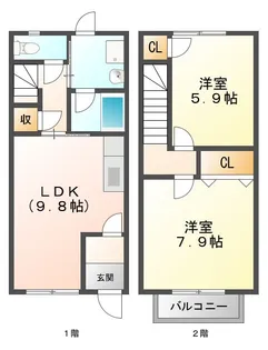 三重県鈴鹿市南堀江1【一戸建】の間取り
