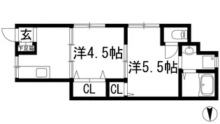 尾崎文化【1階】の間取り