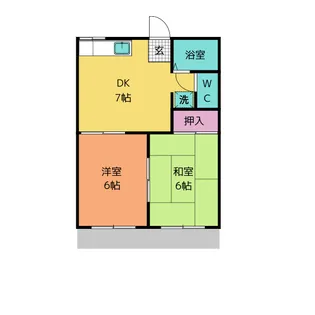 フォーブル赤菱【1階】の間取り