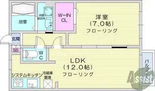 ハピネス【2階】の間取り