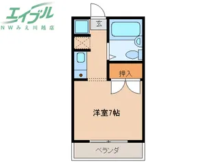 コーポパーシモンIII【2階】の間取り