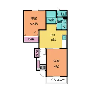キャメロット御殿場B【1階】の間取り