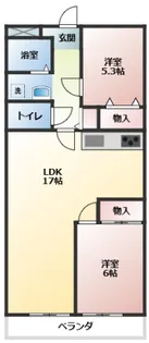 神奈川県小田原市板橋【マンション】の間取り
