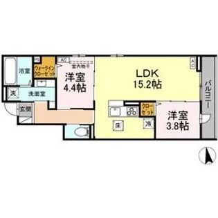 CEREZO FUNACHOU【1階】の間取り