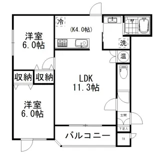アビタ22フェライン鳥取【3階】の間取り
