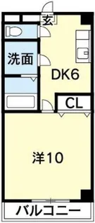 1DKの間取り画像